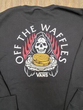 Vans Black Crewneck Sweatshirt with Small Chest Logo